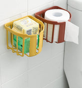 StorageMart Toilet Paper Holder Bathroom ,Tissue Roll Wall Mounted |14 x 13.5 x 10 Cm | Multi Color |Plastic - StorageMart